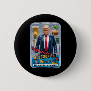 Trump Satire Survived Recession Box Set Action Fig 6 Cm Round Badge