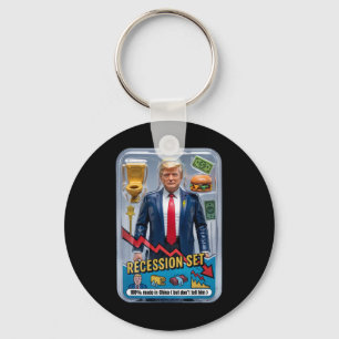 Trump Satire Survived Recession Box Set Action Fig Key Ring
