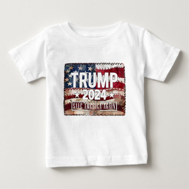 Trump! save America again. Baby T-Shirt (Front)