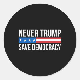 Trump - Save Democracy -  Classic Round Sticker