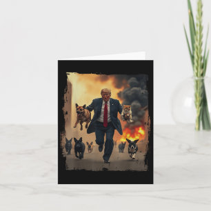 Trump Saves Dogs , Funny Us Election 2024 Republic Card