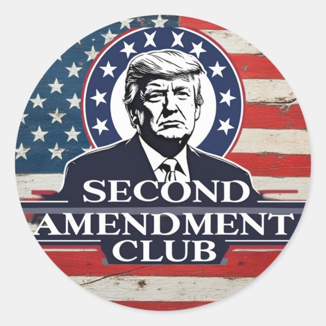Trump Second Amendment  Classic Round Sticker (Front)