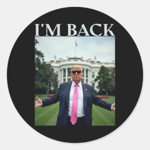 Trump Shirt 2025 For Men Women Kids Classic Round Sticker