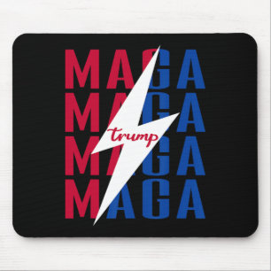 Trump Shirt Flag Vintage Style Poster Mega 2024 Mouse Pad