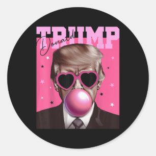 Trump Shirt For Kids Men Women Donald Trump Dubble Classic Round Sticker
