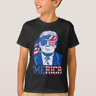 Trump Shirt Merica Trump Sungl Us Flag 4th Of July