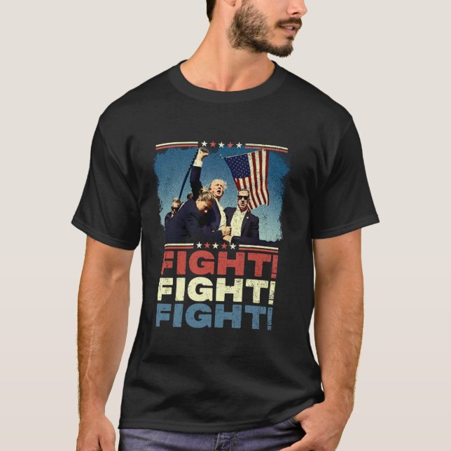 Trump Shot Fist Pump T Shirt (Front)