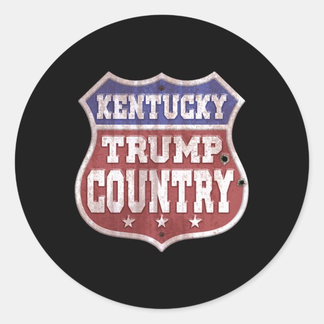 Trump Sign - Kentucky Trump Country - Trump  Classic Round Sticker (Front)