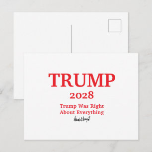 Trump Signature 2028 Personalised name Holiday Postcard