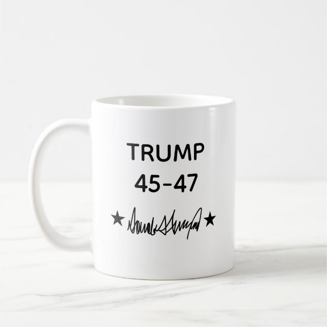 Trump Signature 45-47 Coffee Mug (Left)