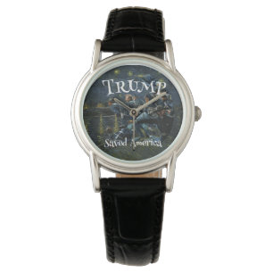 Trump Signature Dark Blue Freedom Family Faith Watch