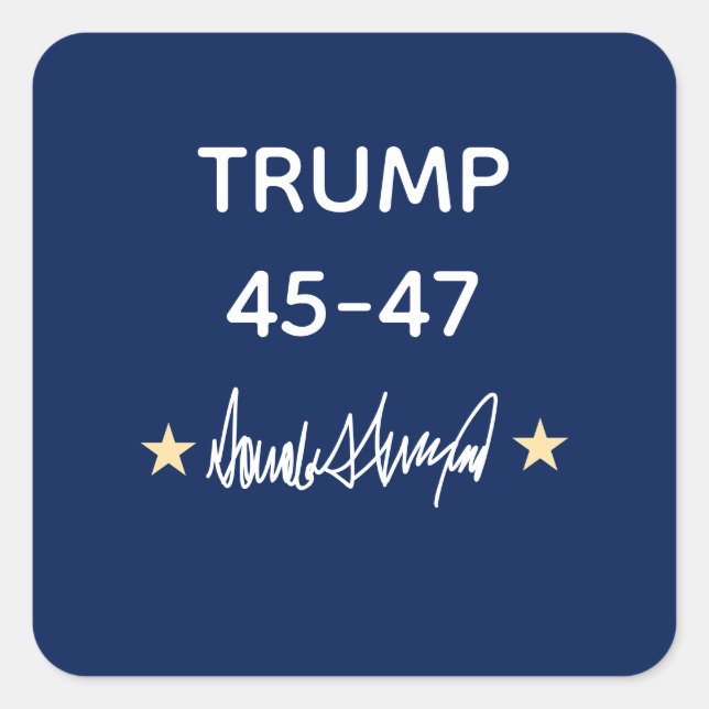 Trump Signature Gift Watch Square Sticker (Front)