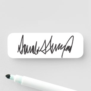 Trump Signature Name Tag