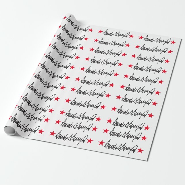 Trump Signature  Wrapping Paper (Unrolled)