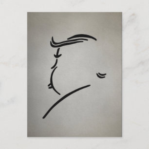 Trump Silhouette Hitchcock Style Postcard