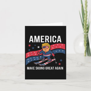 Trump Ski Usa - Christmas Make Skiing Great Again  Card