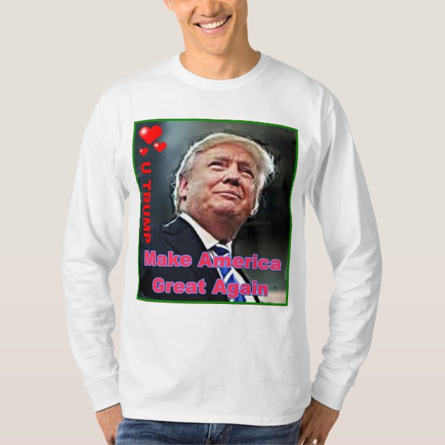 Trump Slogan Basic Long Sleeve T-Shirt (Front)