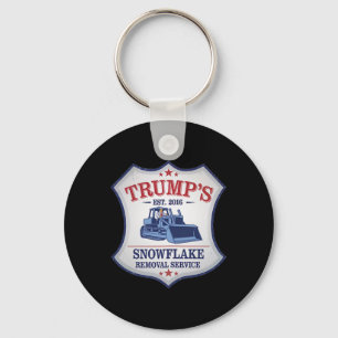 Trump Snow Plough Trump Ploughing Snowflake Remova Key Ring