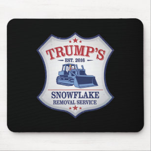Trump Snow Plough Trump Ploughing Snowflake Remova Mouse Pad