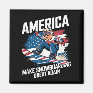 Trump Snowboard Usa - Make Snowboarding Great Agai Magnet
