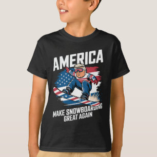 Trump Snowboard Usa - Make Snowboarding Great Agai T-Shirt
