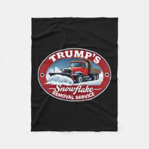 Trump Snowflake Removal Service Trumps Christmas H Fleece Blanket