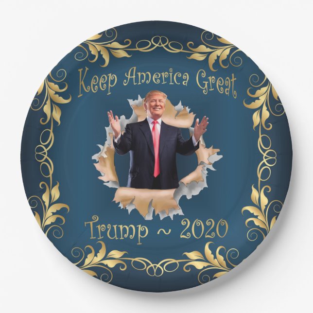 Trump Souvenir Breakout Commemorative Paper Plates (Front)