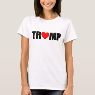 "'TRUMP' SPELLED WITH HEART" T-Shirt
