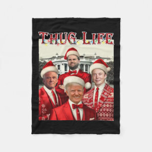 Trump Squad Thug Life Trump Vance Kennedy Elon Fleece Blanket