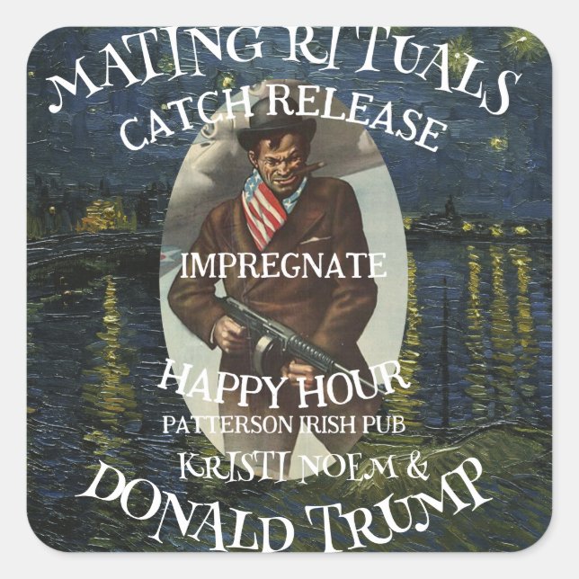 Trump Square Sticker (Front)