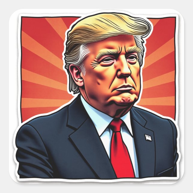 Trump  square sticker (Front)
