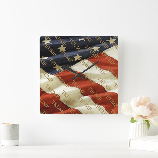 TRUMP SQUARE WALL CLOCK (Home)