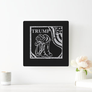 TRUMP SQUARE WALL CLOCK