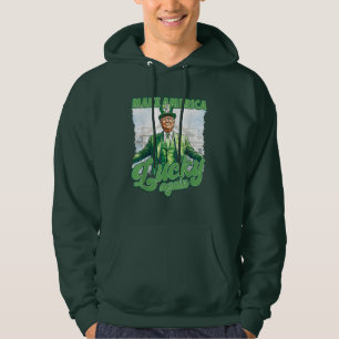 Trump St Patrick's Day Make America Lucky Again Hoodie
