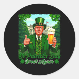 Trump St.patrick's Day - Make St. Patrick’s Day Gr Classic Round Sticker