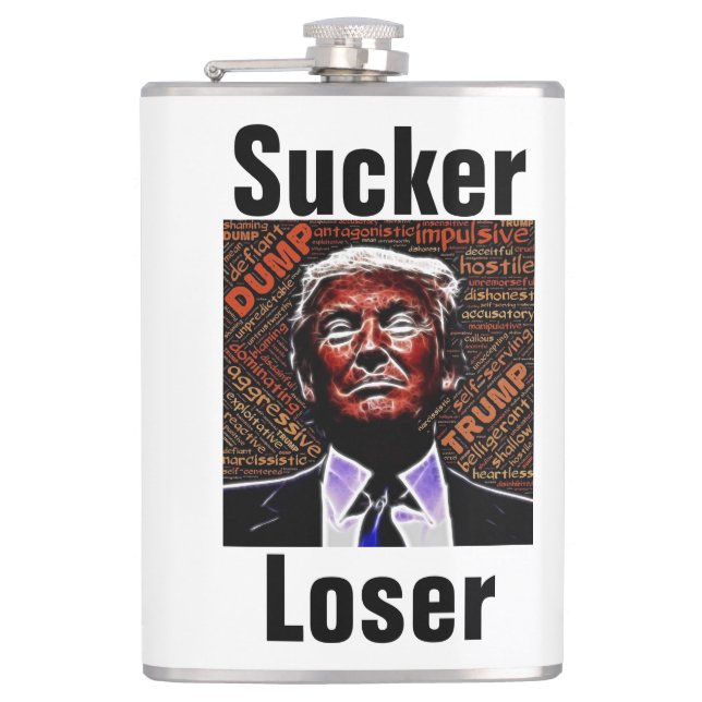 Trump Sucker/Loser Flask (Front)