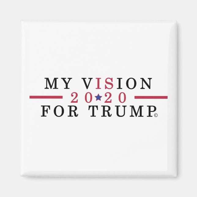 Trump Supporter 2020 Square Refrigerator Magnet (Front)