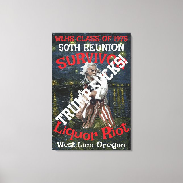 Trump Survivor WLHS 50TH REUNION CLASS Canvas Print (Front)