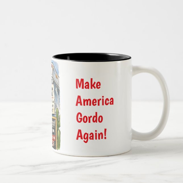 Trump Tacos (Satire!) Two-Tone Coffee Mug (Right)