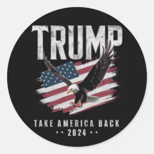 Trump Take America Back 2024 Election Vintage Classic Round Sticker