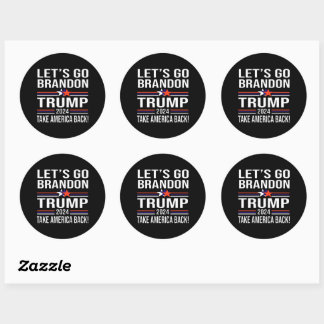 Trump Take America Back 2024-Let's Go Brandon Classic Round Sticker