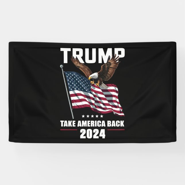 Trump Take America Back American Election 2024 Banner (Horizontal)