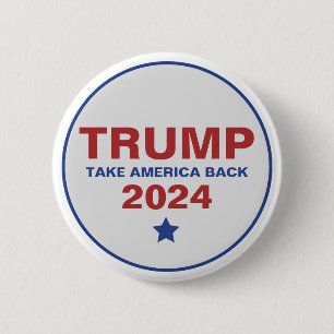 Trump Take America Back Election 2024 6 Cm Round Badge