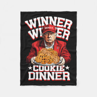 Trump Take America Byck Funny Winner Winner Cookie Fleece Blanket