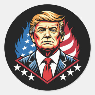 Trump Taking America Back Classic Round Sticker