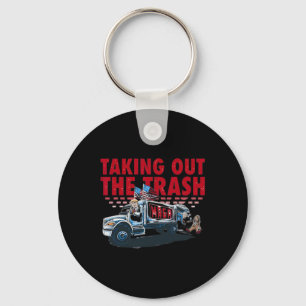 Trump Taking Out The Trash Funny Trump Key Ring
