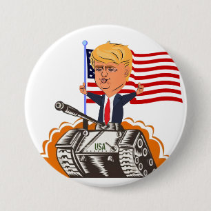 Trump Tank 7.5 Cm Round Badge