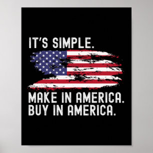 Trump Tariff Trade Make In America Buy In America Poster
