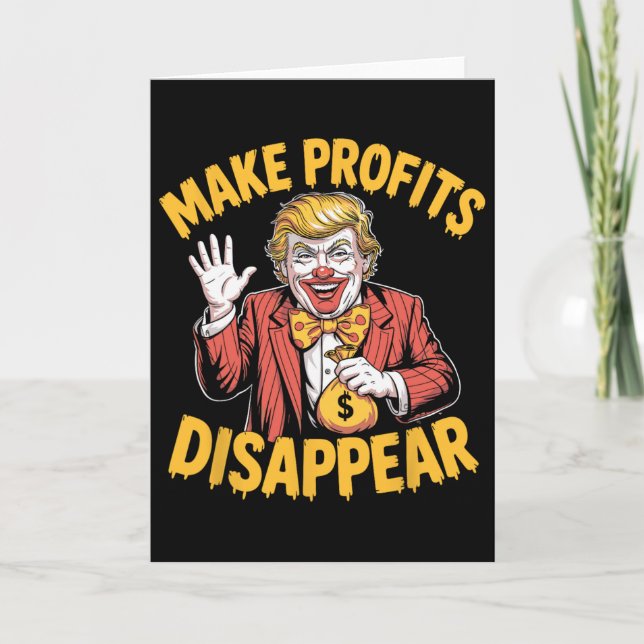 Trump Tariffs Recession Meme Make Profits Disappea Card (Front)