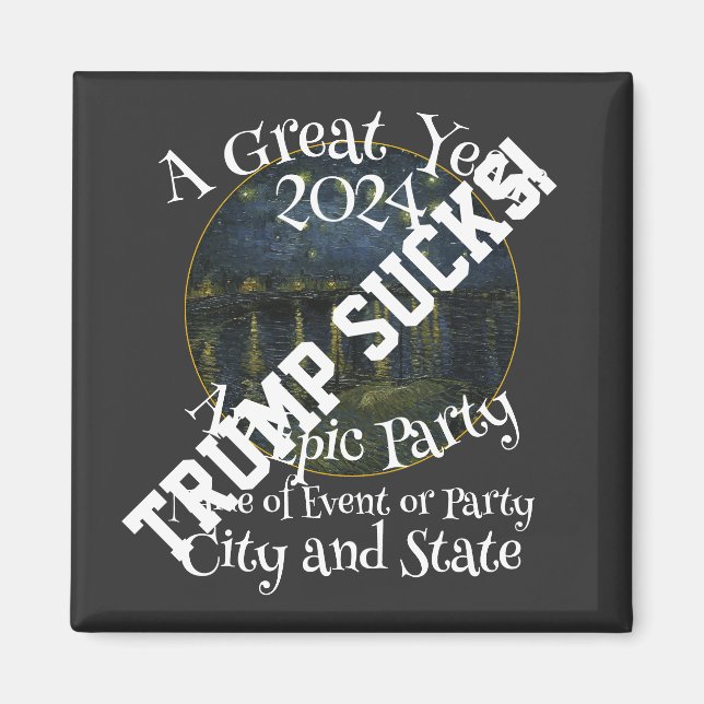 Trump Tea Garden Surprise Party Block 2024 Magnet